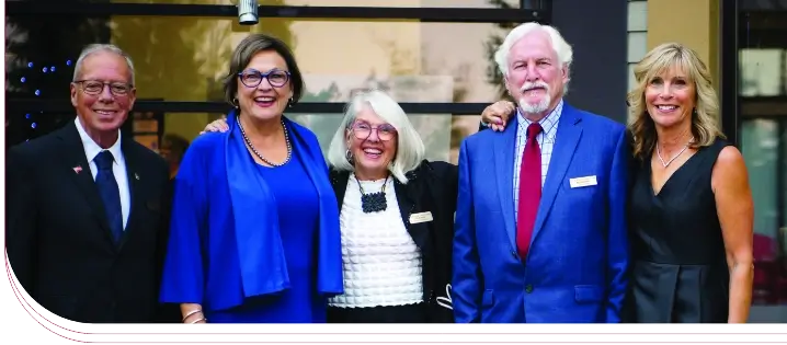 Photo of Hospice Georgian Triangle Foundation Board Members, George Watson, Sandra King Webster, Sue McKenzie, Michael Sharpe, Paula Zubek (Care Gala Chair)