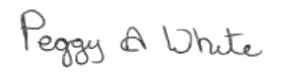 Signature of Peggy White