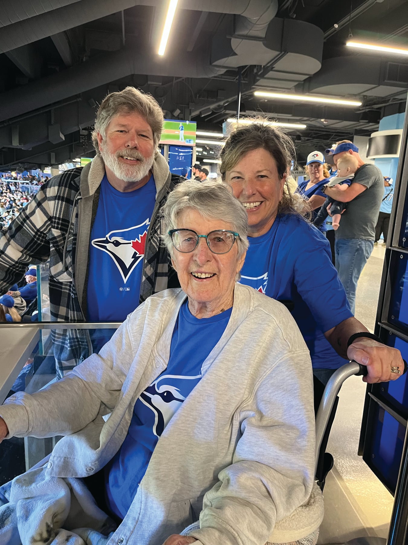 Carol Ruse celebrating a Living Wish with loved ones