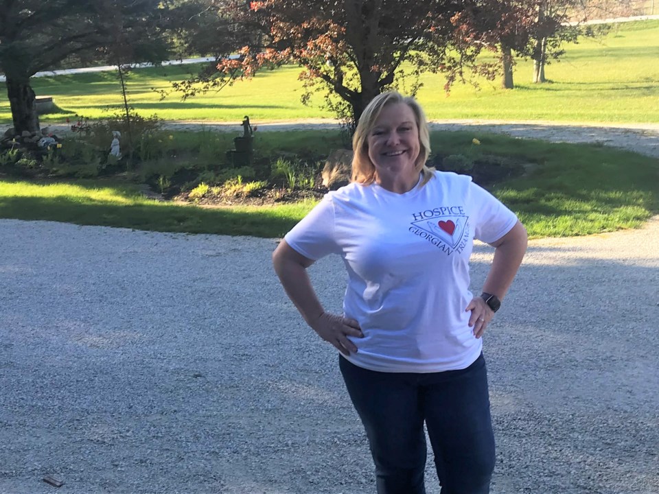 Trish Rawn hikes for Hospice