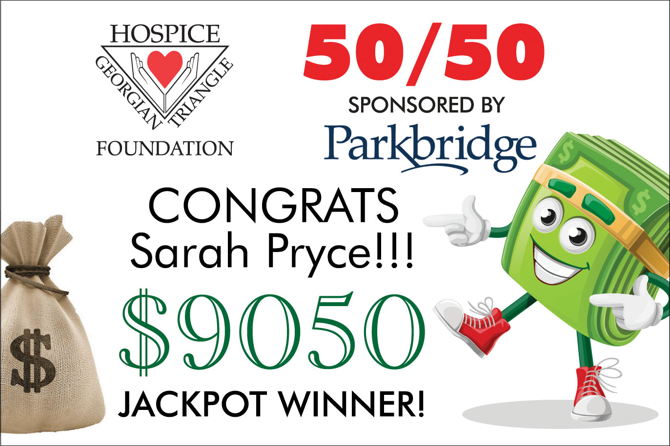 Congrats Sarah Pryce $9050 jackpot winner!